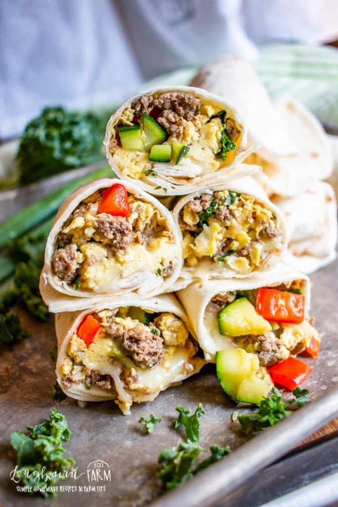 Ground Beef and Potato Breakfast Burritos