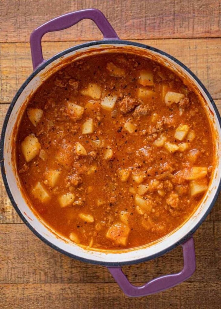 Ground Beef and Potato Soup