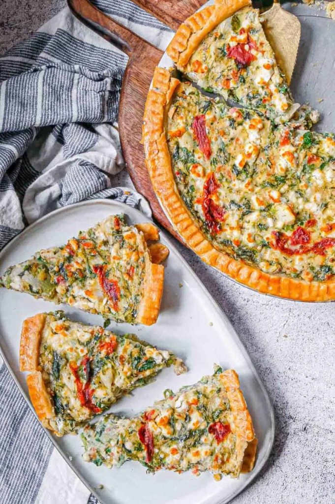 Savory Artichoke Feta Quiche