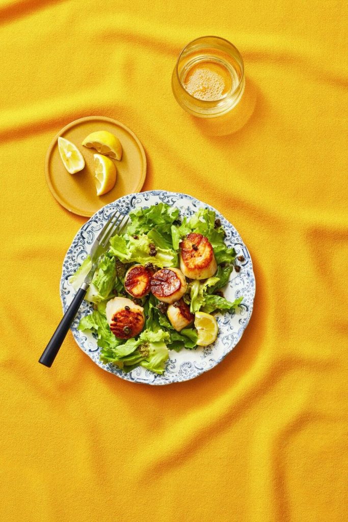 Seared Scallops with Escarole Salad