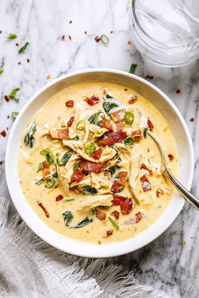 Slow Cooker Creamy Crack Chicken Soup