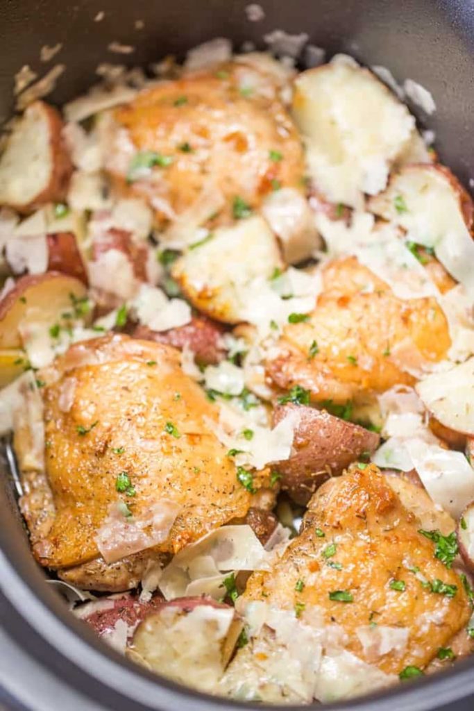 Slow Cooker Garlic-Parmesan Chicken