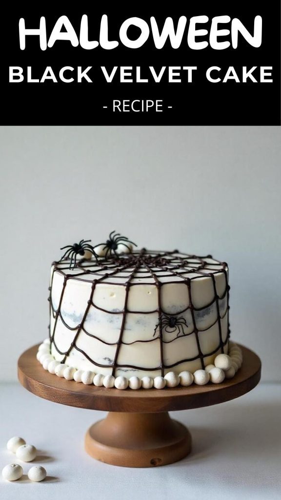 Spooky Black Velvet Halloween Cake recipe