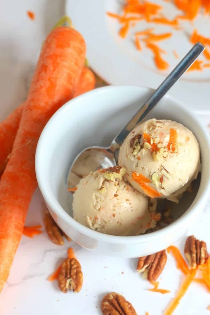 Sugar-Free Carrot Cake Ice Cream