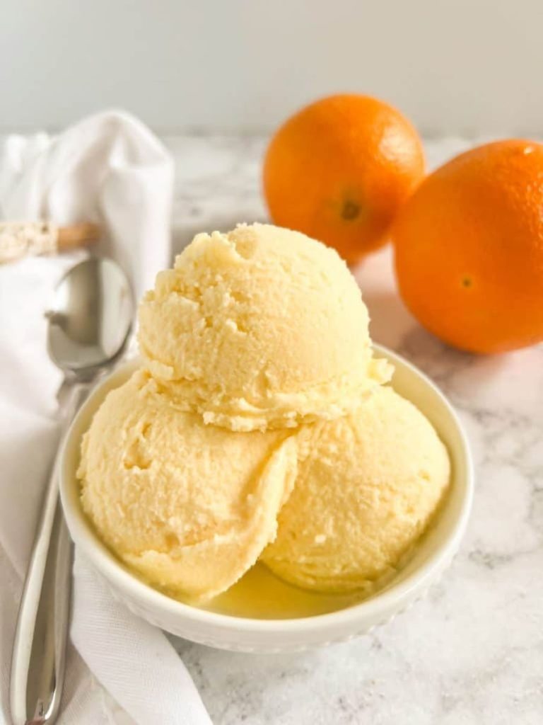 Sugar-Free Orange Creamsicle Ice Cream