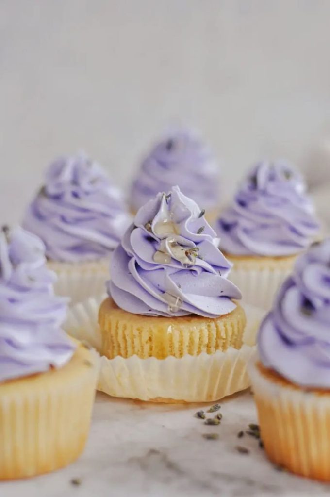 Sugared Lavender Cupcakes