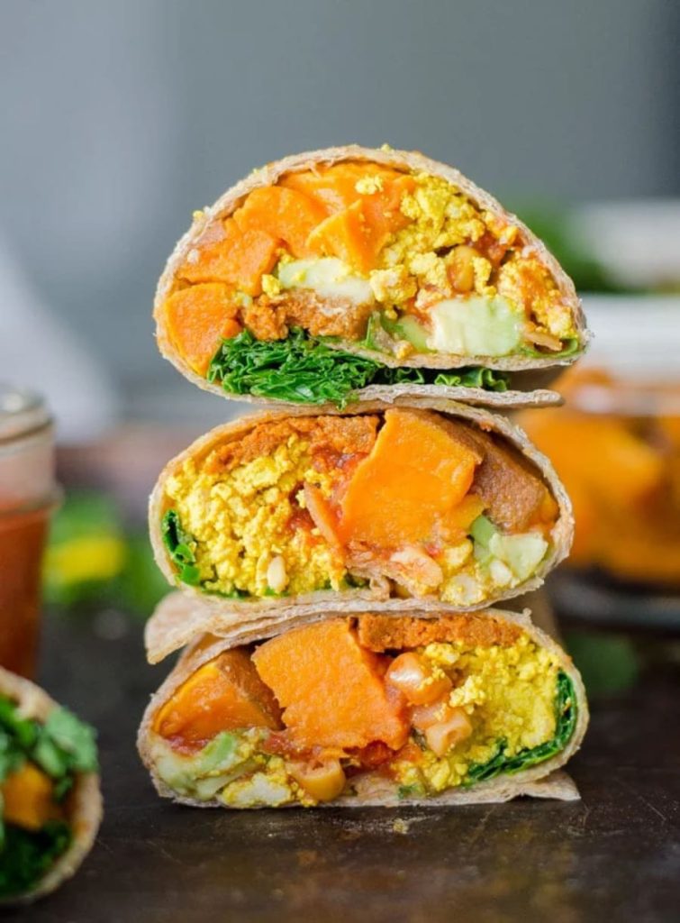 Sweet Potato Breakfast Burritos