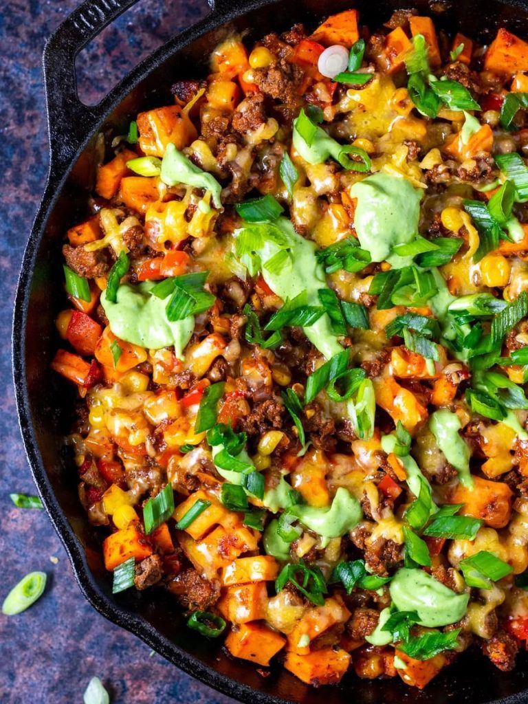 Tex-Mex Ground Beef and Potato Skillet