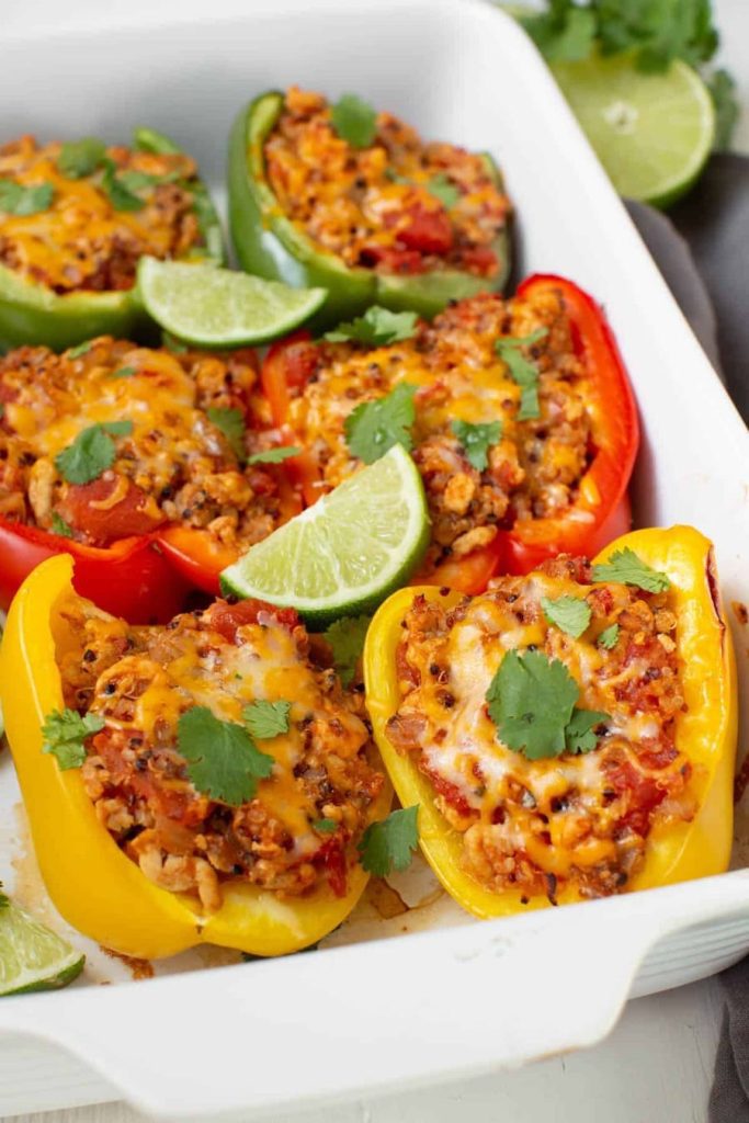 Turkey and Quinoa Stuffed Peppers