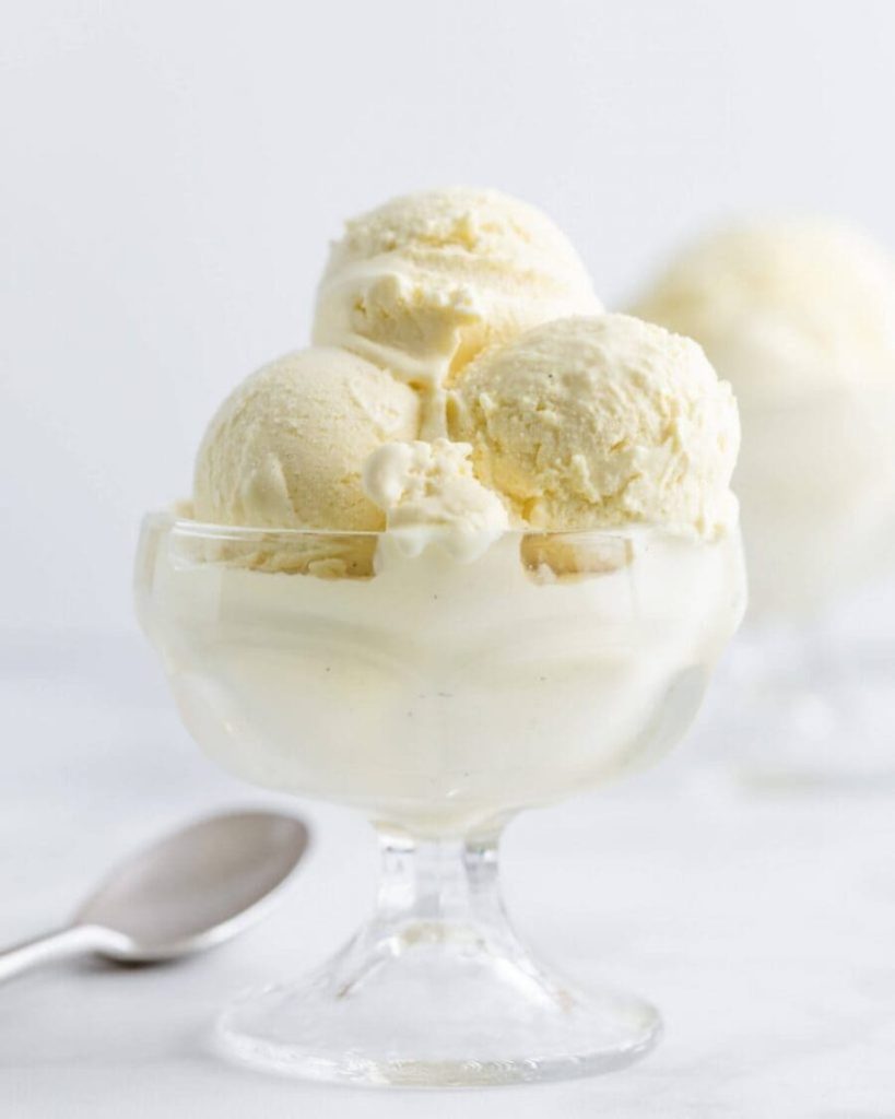 Vanilla Protein Ice Cream with Allulose and Vanilla Extract