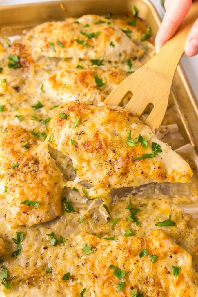 Baked Chicken with Mayo and Parmesan