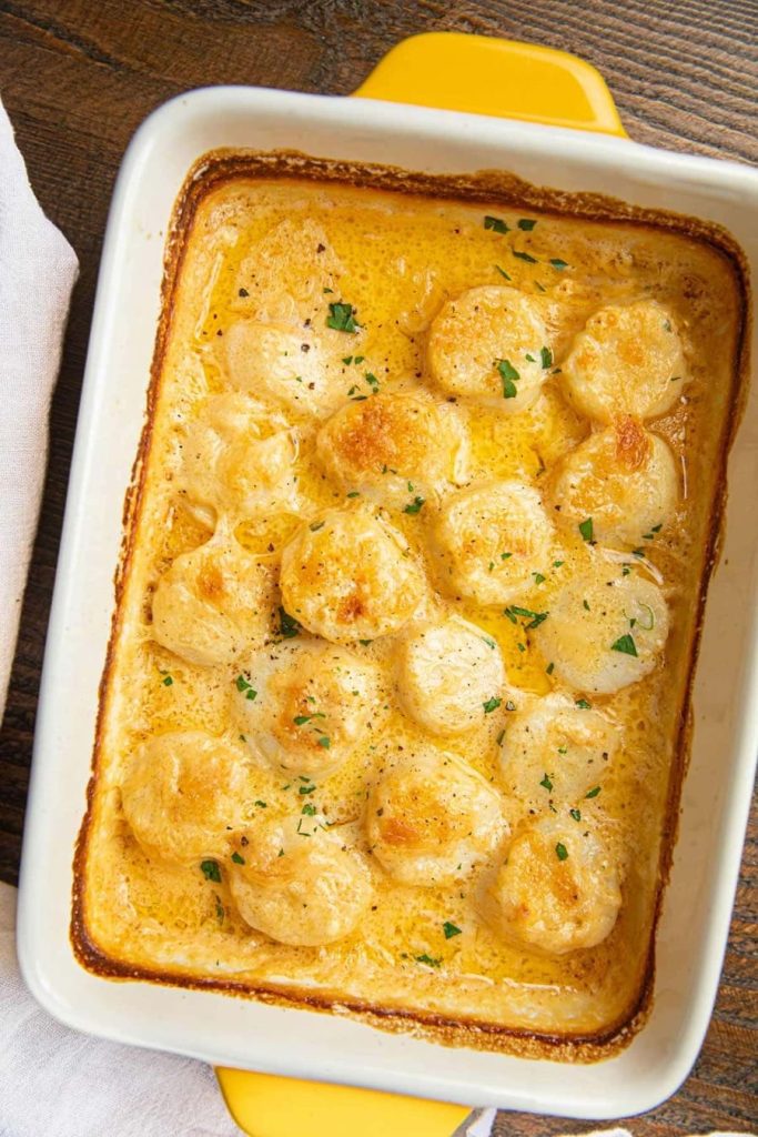 Baked Scallops Gratin