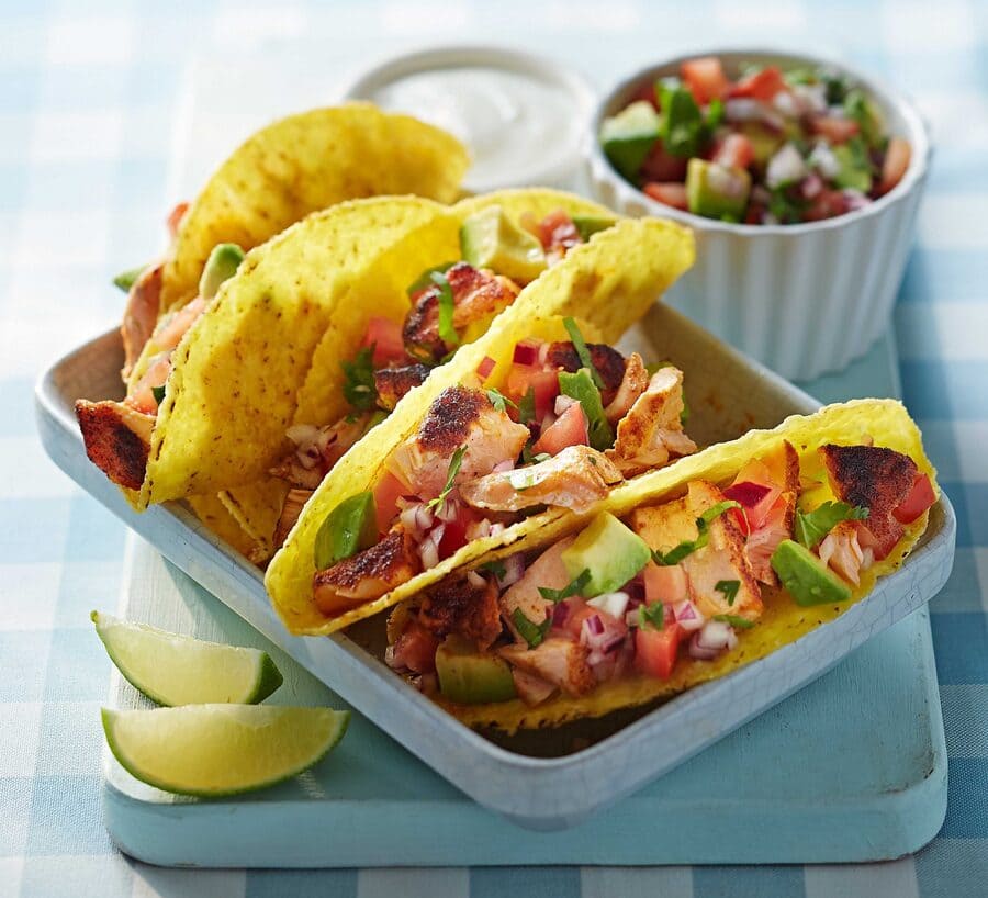 Breakfast Tacos with Smoked Salmon and Avocado