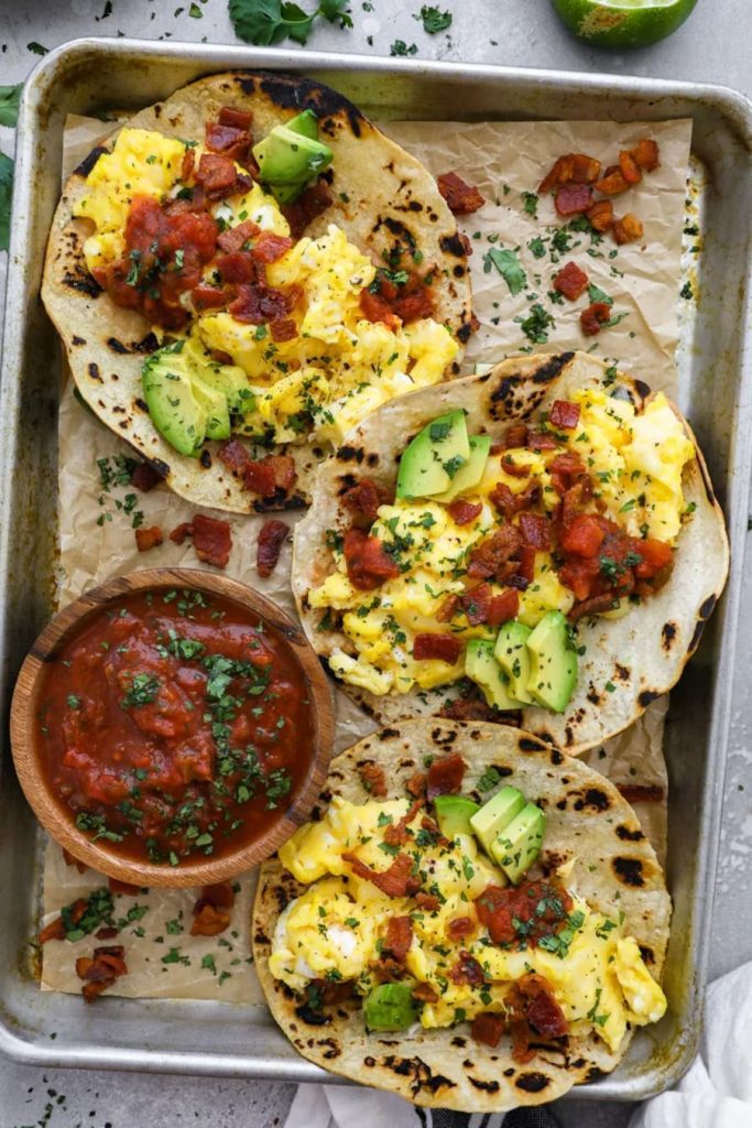 Classic Bacon, Egg, and Avocado Tacos