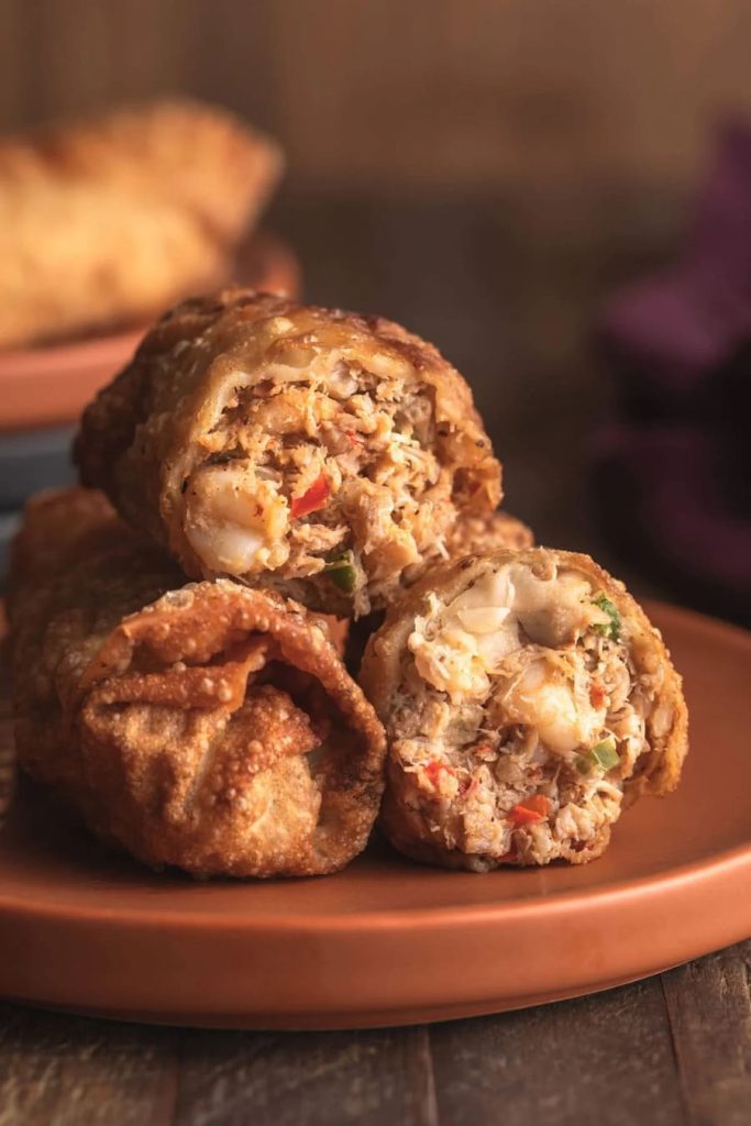 Crab Cake Egg Rolls