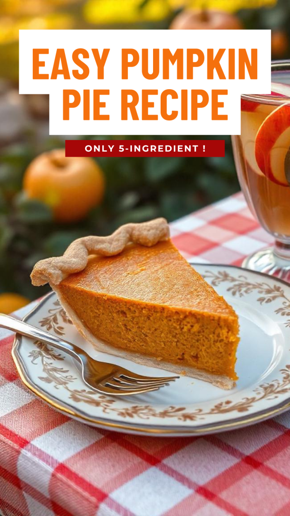 Easy 5-Ingredient Pumpkin Pie Recipe