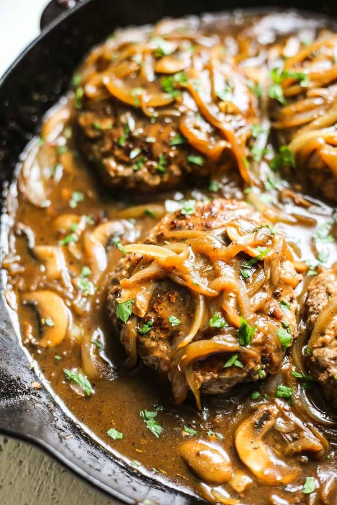 Hamburger Steaks with Onion Gravy