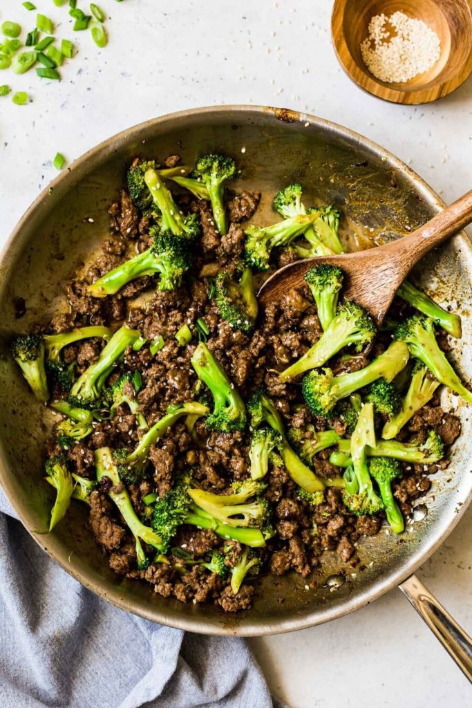 Keto Ground Beef and Broccoli