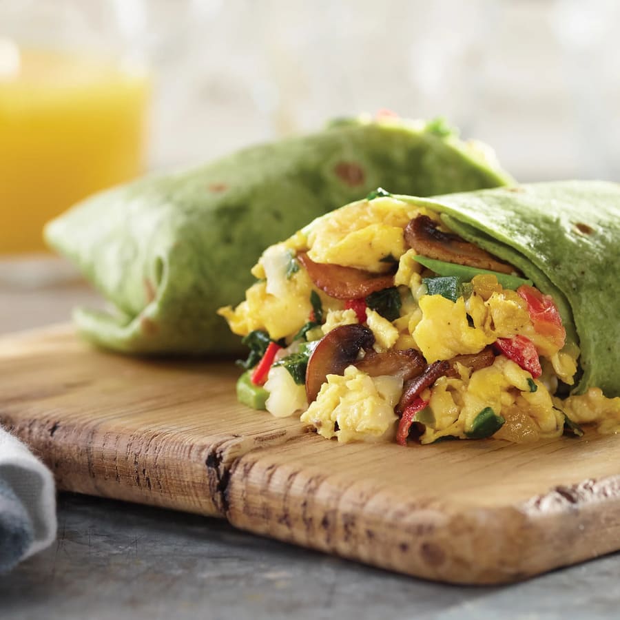 Mushroom and Spinach Breakfast Tacos