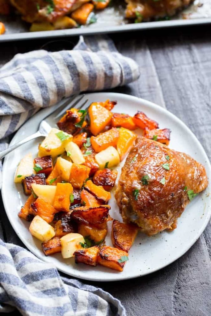 Rosemary Chicken Thighs with Apples