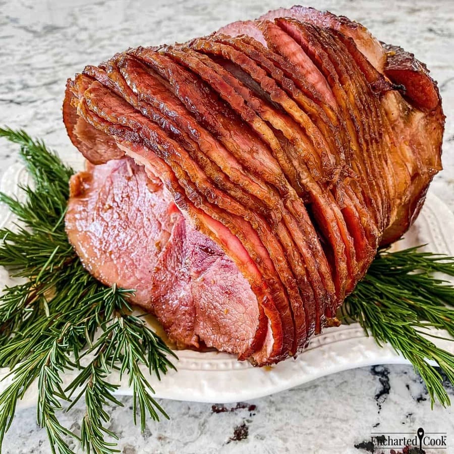 Smoked Ham with Maple Brown Sugar and Bourbon Glaze