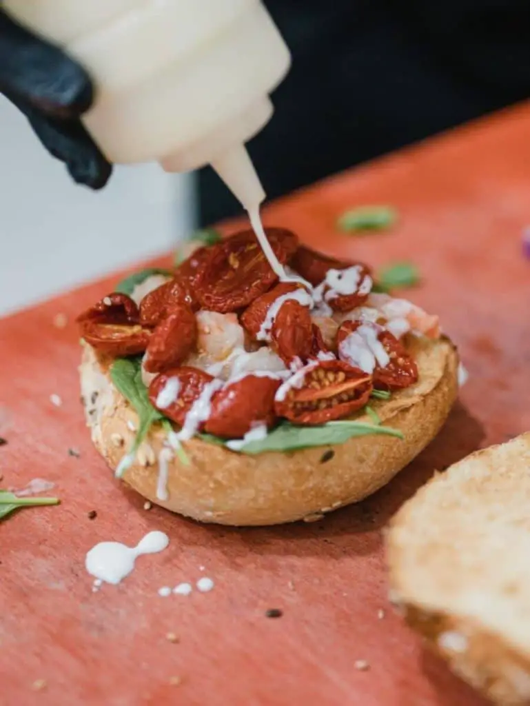 Chicken Burger with Sun-Dried Tomato Aioli