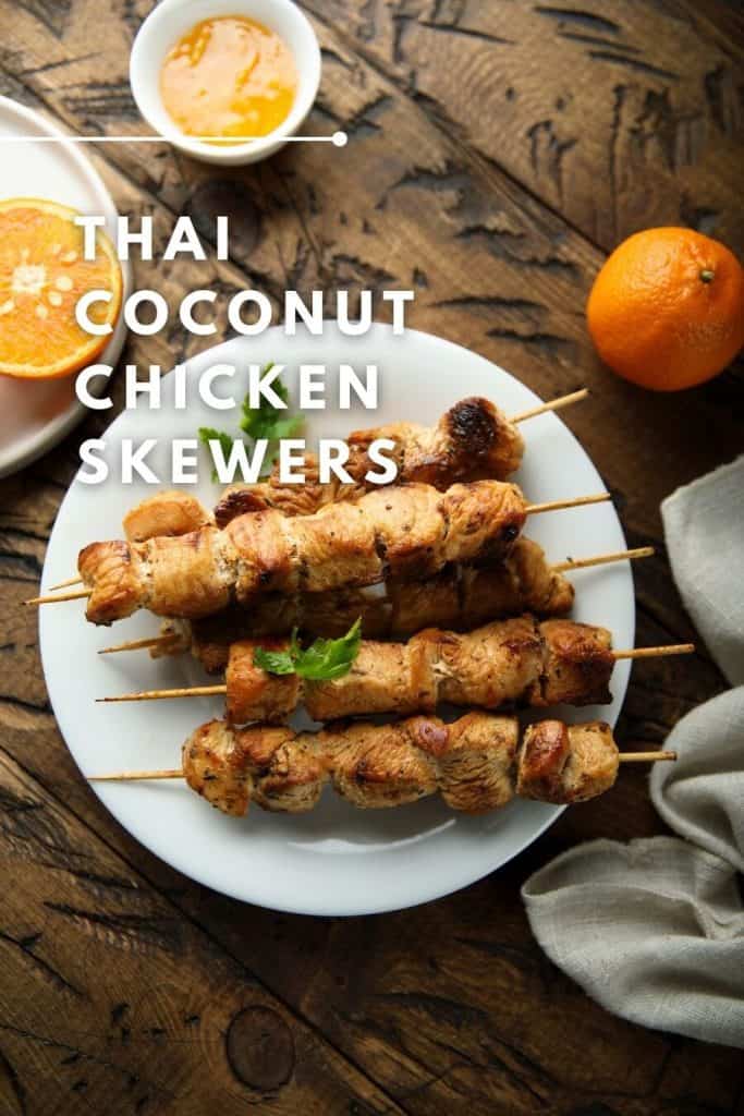 Grilled Thai Coconut Chicken Skewers