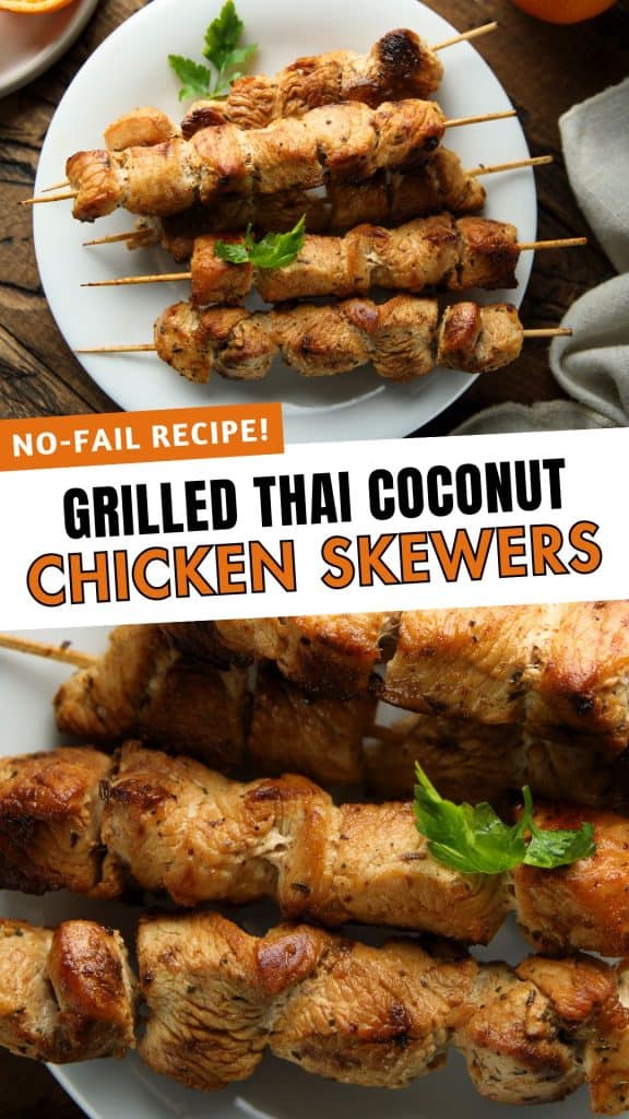 Grilled Thai Coconut Chicken Skewers