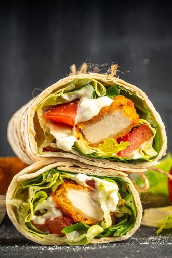 Hummus Chicken Salad Wrap