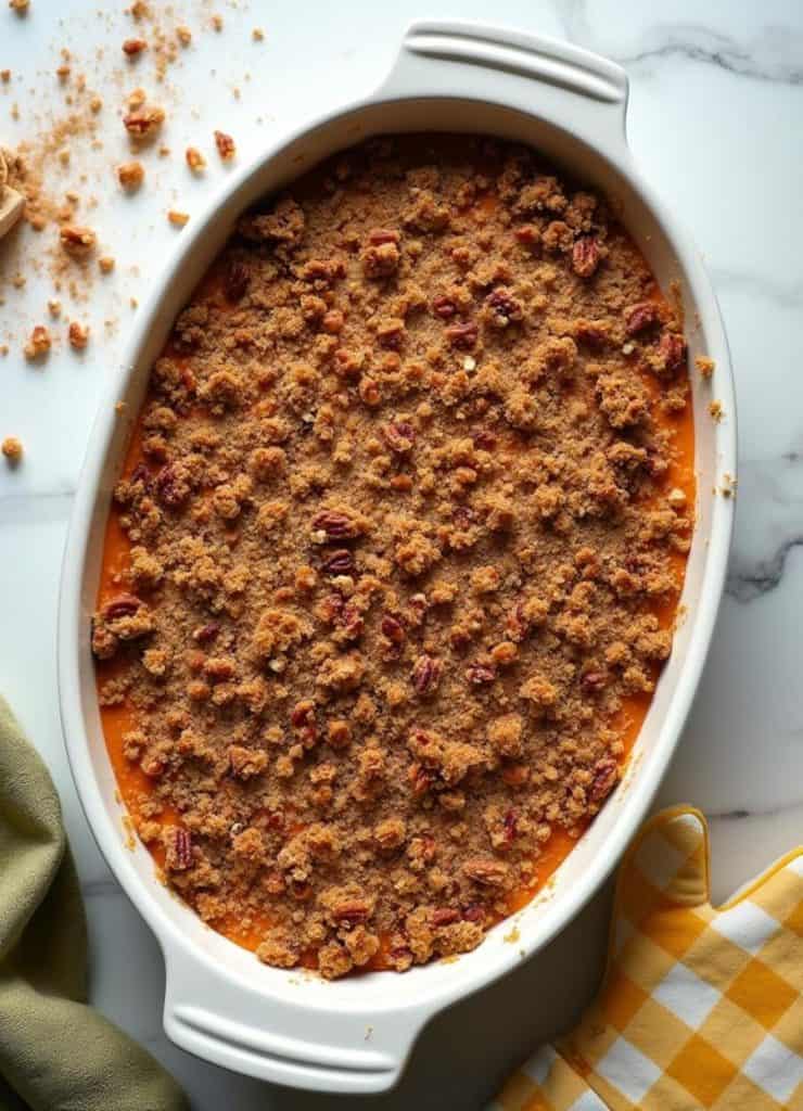 Make-Ahead Sweet Potato Casserole with Pecan Streusel