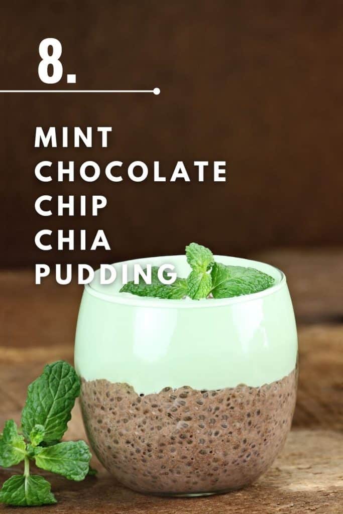 Mint Chocolate Chip Chia Pudding