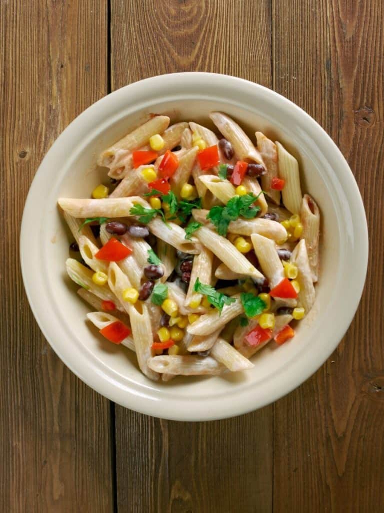 Southwestern Pasta Salad With Yogurt Salsa Dressing