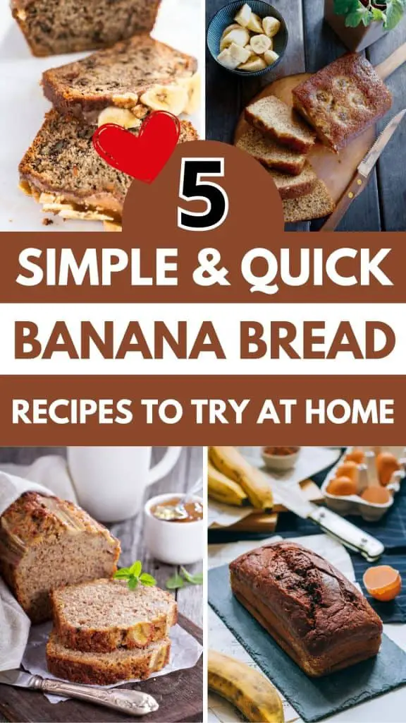 5 Simple & Quick Banana Bread Recipes