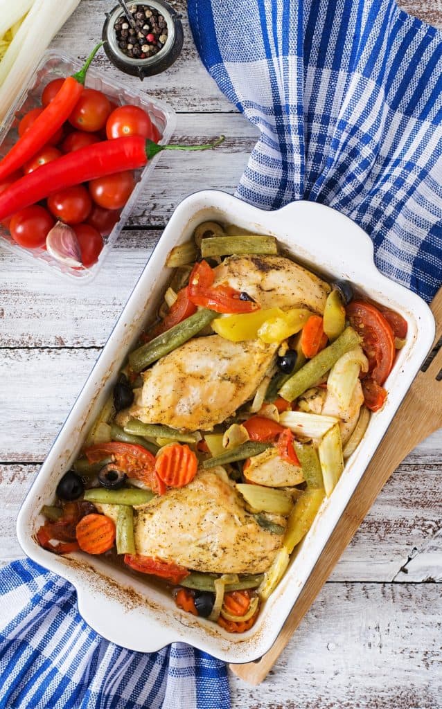 Baked Chicken Breast with Roasted Vegetables