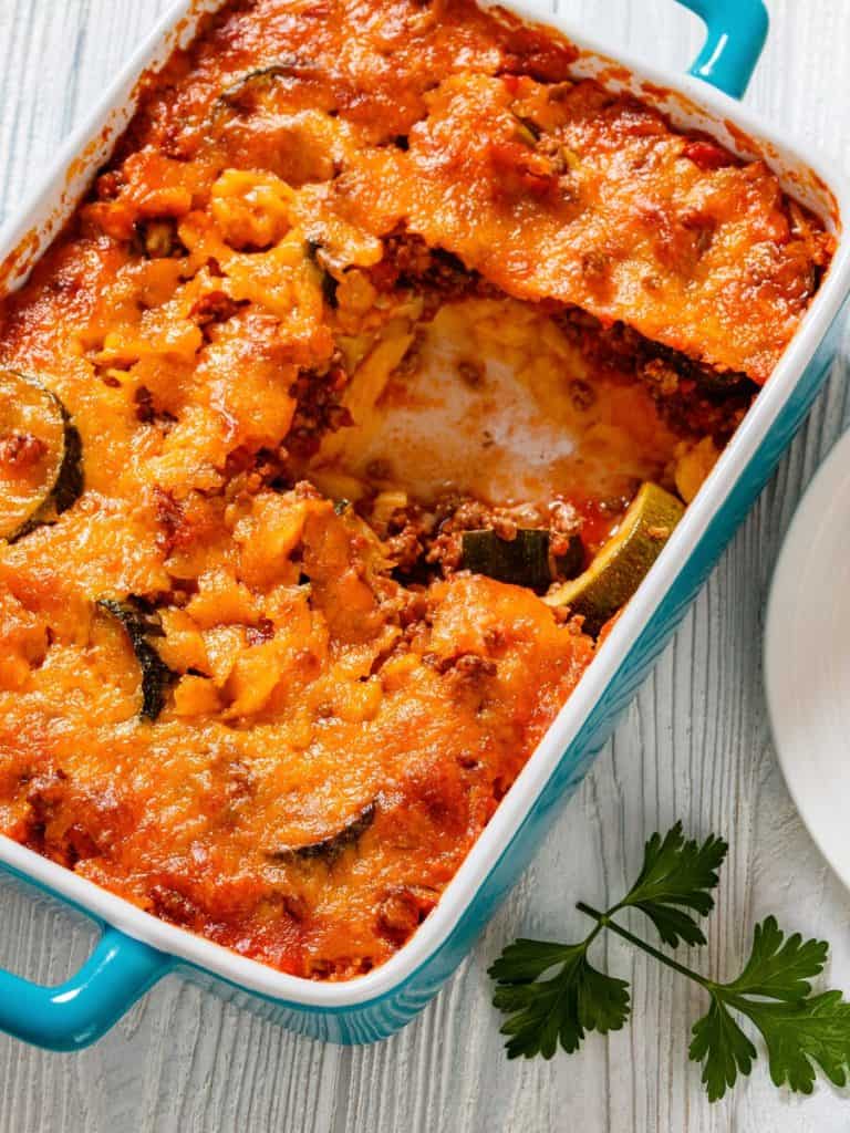 Baked Polenta Casserole with Ground Turkey