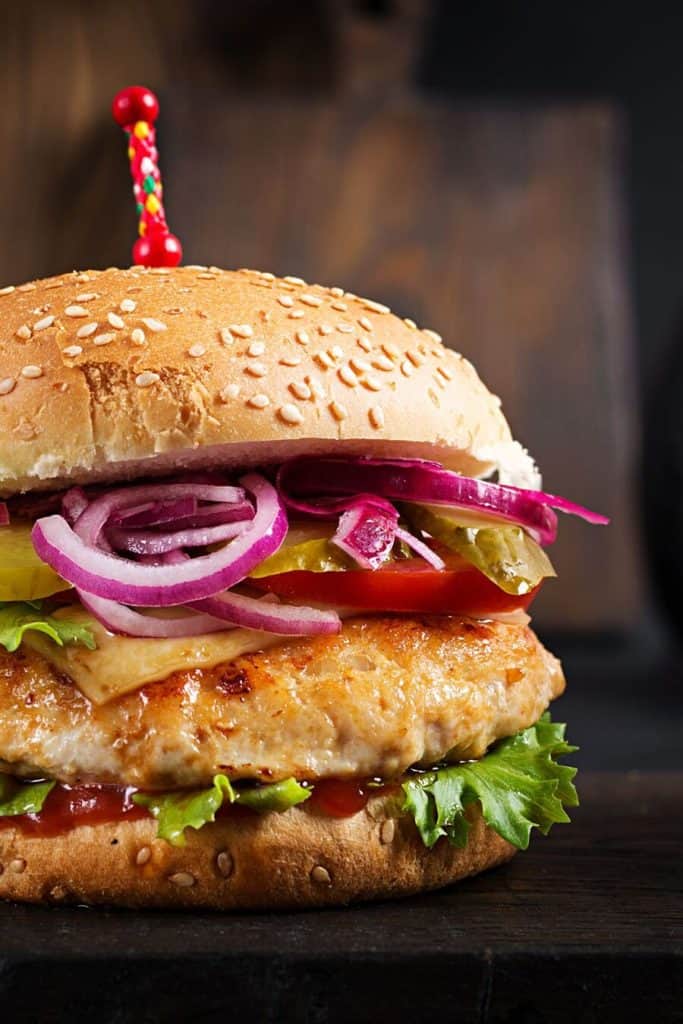 California Chicken Burgers with Garden Salad