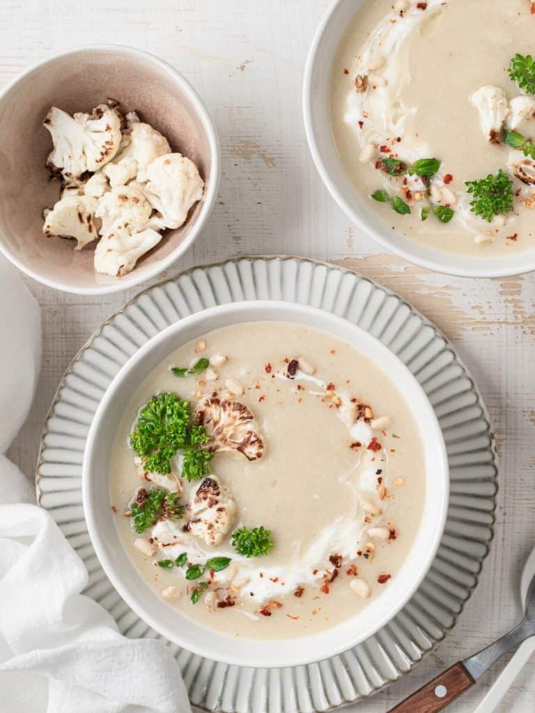 Cauliflower and Cottage Cheese Soup