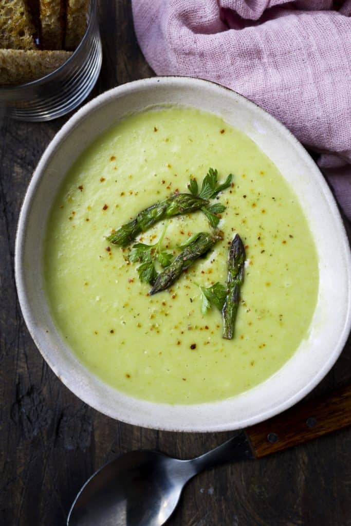 Cottage Cheese and Asparagus Soup