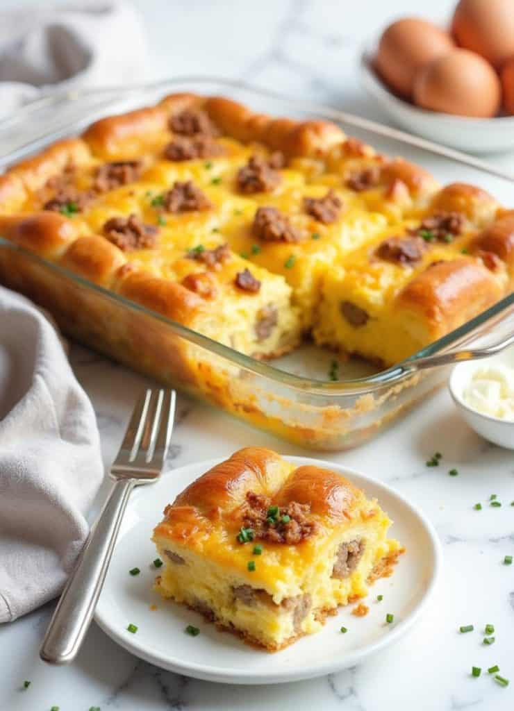 Crescent Roll Sausage Egg Casserole