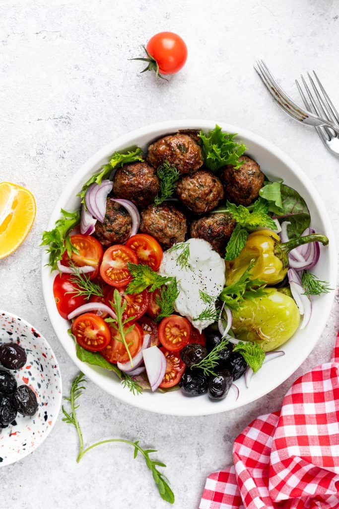 Greek-Style Meatballs with Feta and Olives