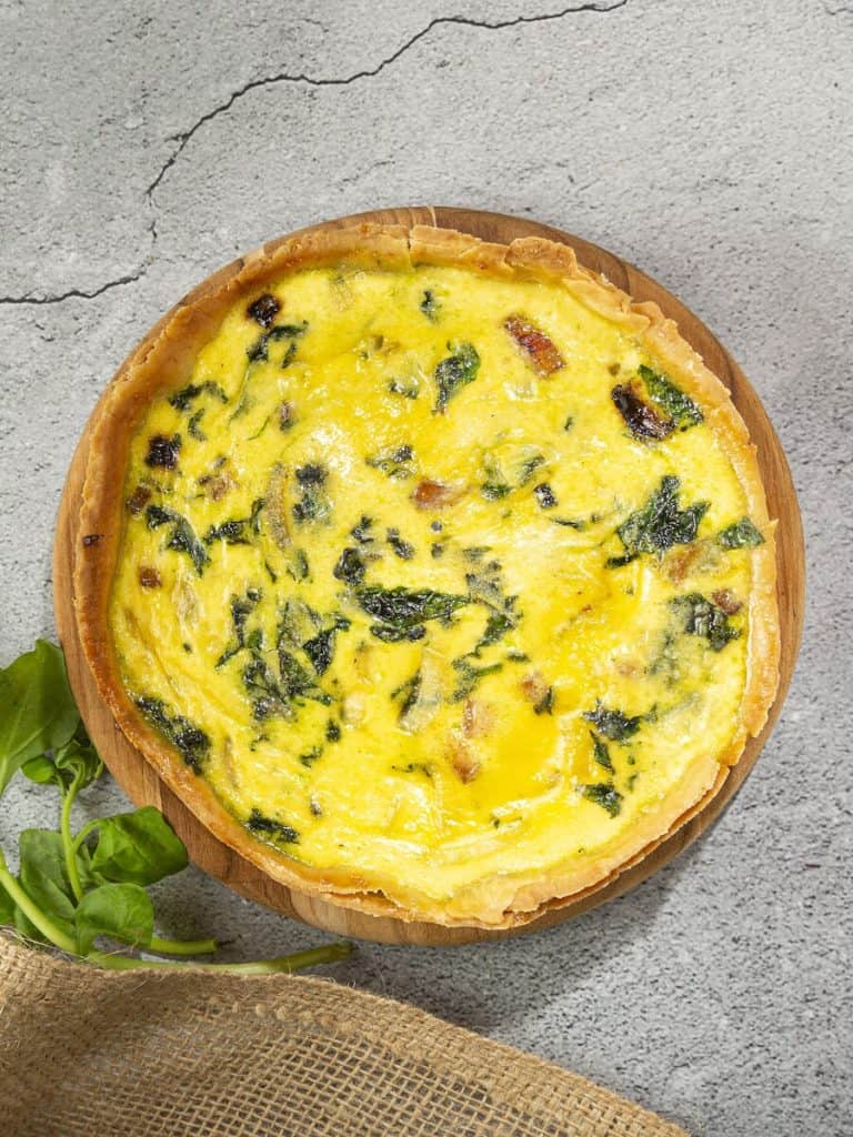 Ground Beef and Spinach Quiche