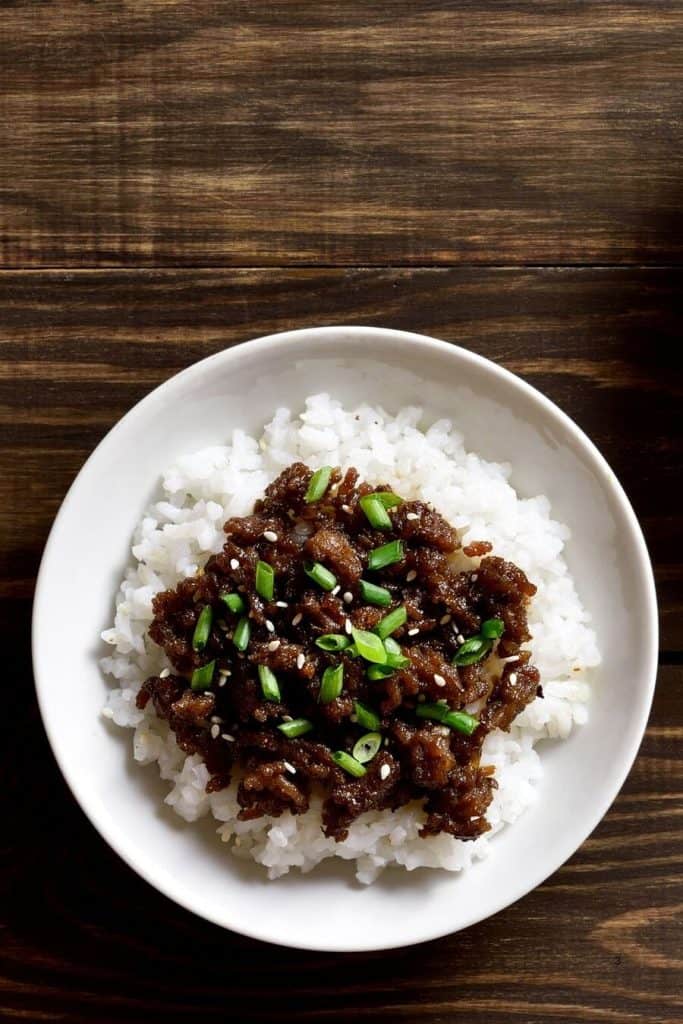 Korean Ground Beef and Rice