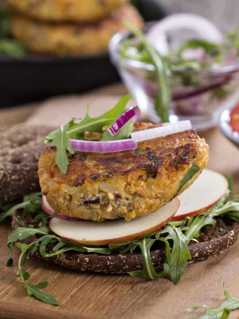 Mushroom and Eggplant Veggie Burgers