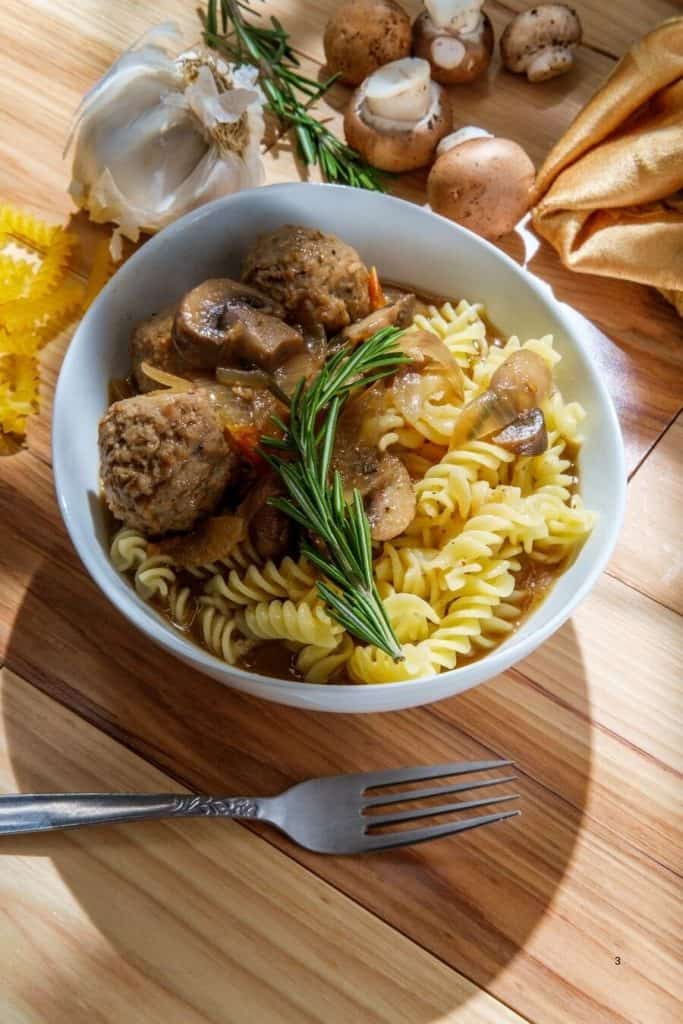 One Pan Meatball Stroganoff