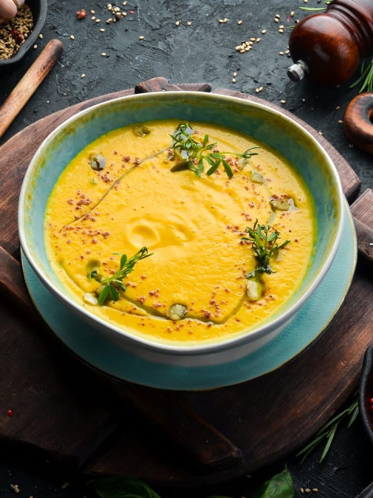 Pumpkin and Cottage Cheese Soup