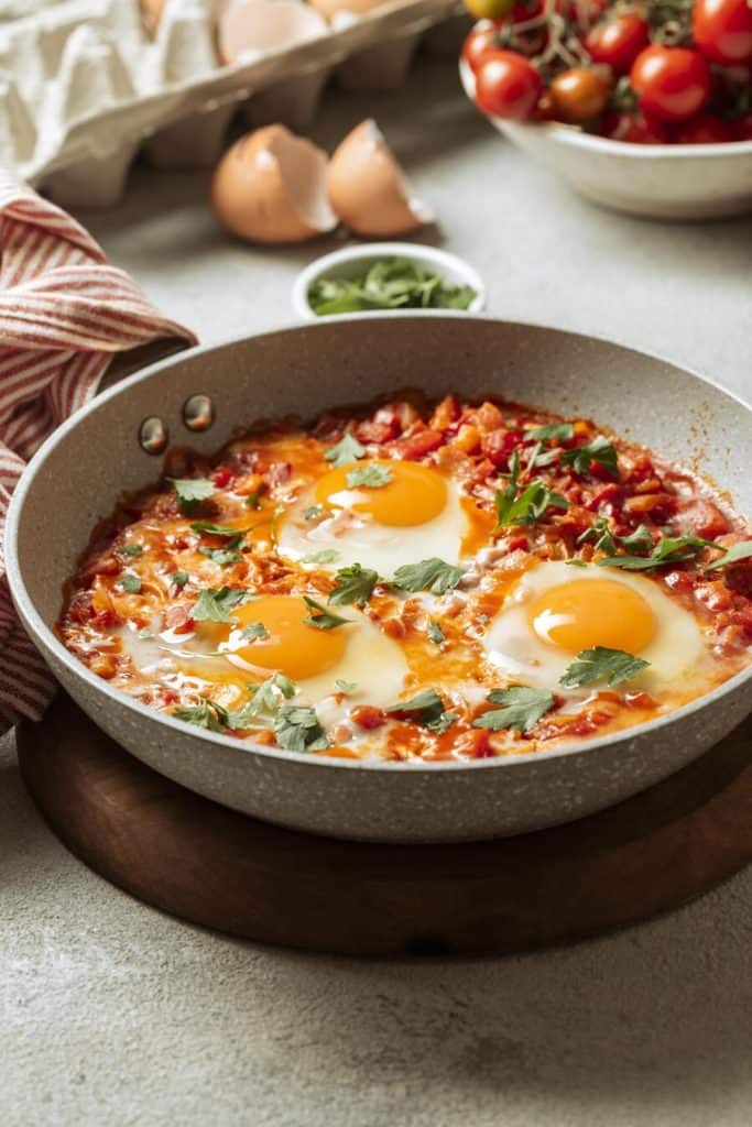 Shakshuka with Feta, Olives, and Peppers