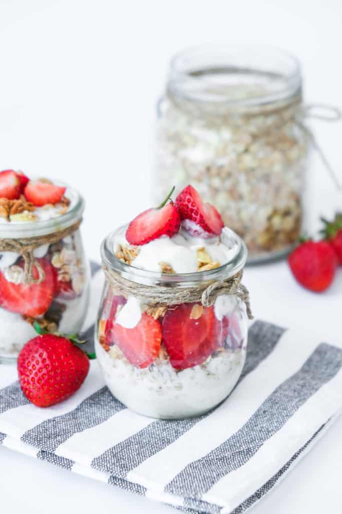 Strawberries and Cream Overnight Oats