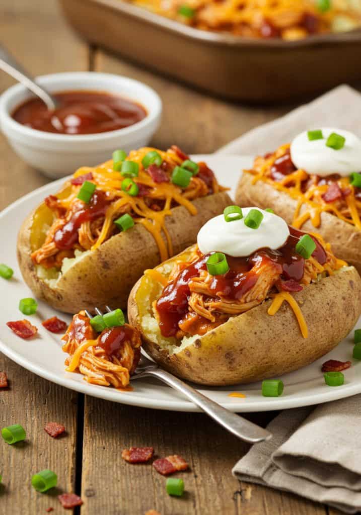 BBQ Chicken Baked Potatoes