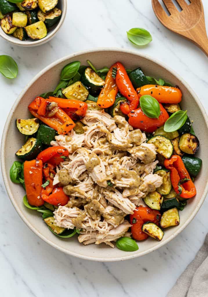 Chicken Salad with Roasted Vegetables