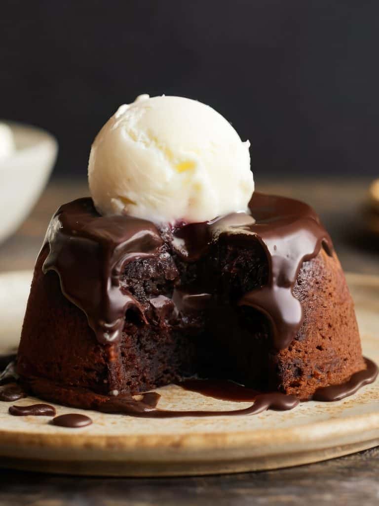 Chocolate Lava Cake with Vanilla Ice Cream